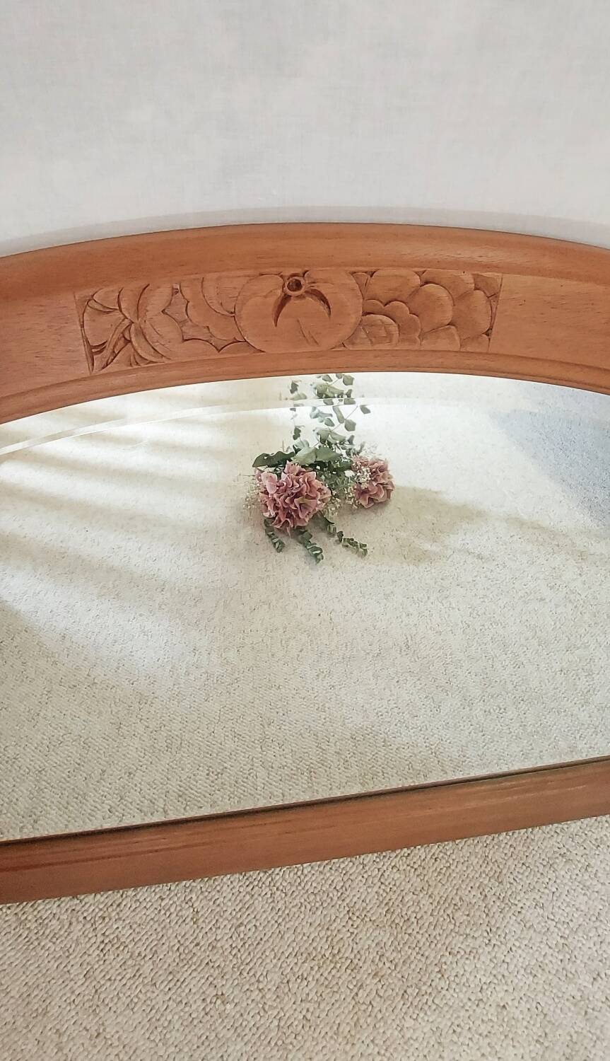 Art Deco half-moon mirror