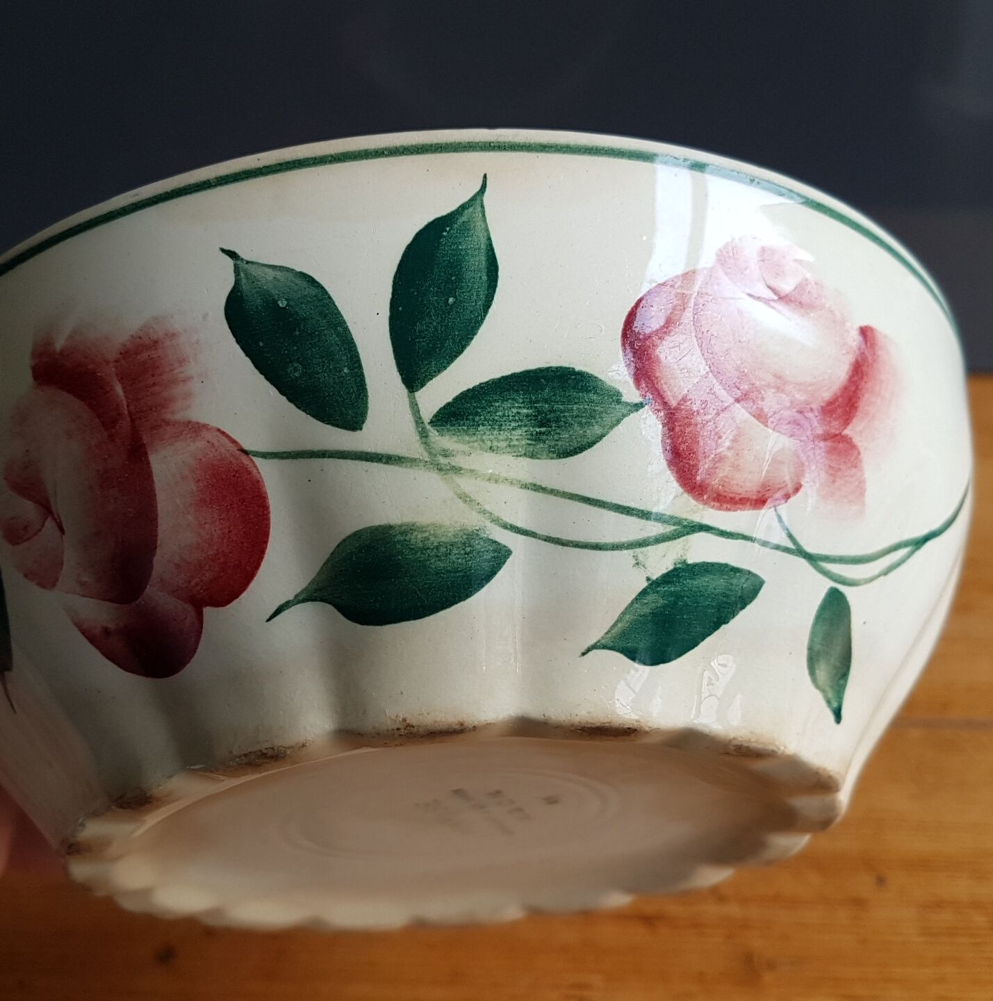 Earthenware bowl HBCM (Creil and Montereau) Maryse