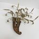 Mid-century design banci style wall lamp sconce crystal flower bouquet
