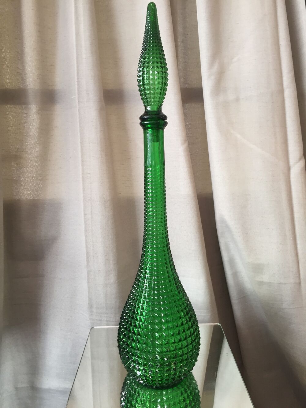Green empoli bottle diamond tip made in italy