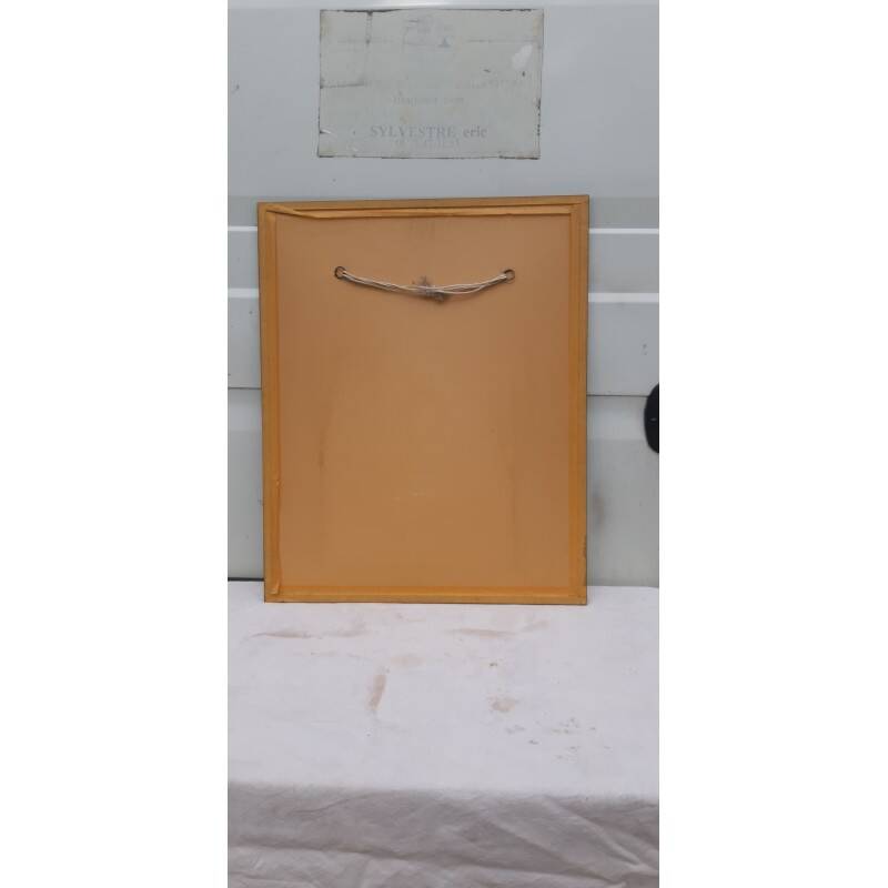 Screen-printed lithograph signed Charles Lepas 1980 Café Wien