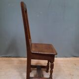 Chaise escabelle en bois Louis XIII