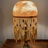 Glass and bronze lamp