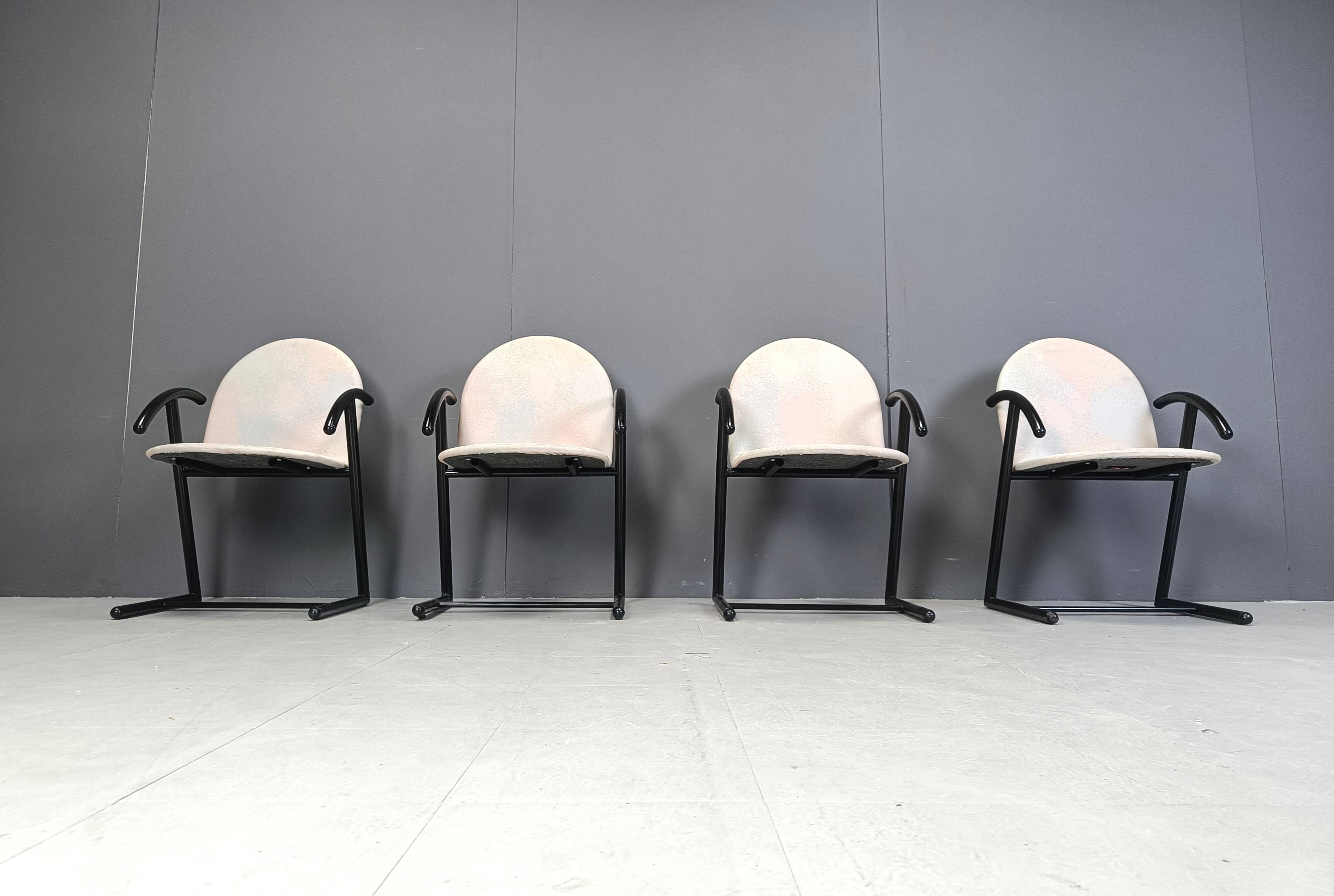 Postmodern dining chairs, 1980s