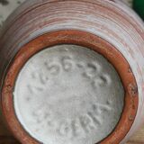 German ceramic vase west-germany with two flowers model n°1256