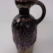 Purple & Gold Lava 321/3 Ceramic Vase from Ruscha, 1960s