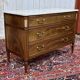 Louis XVI commode in mahogany with a marble top from the 1950s.