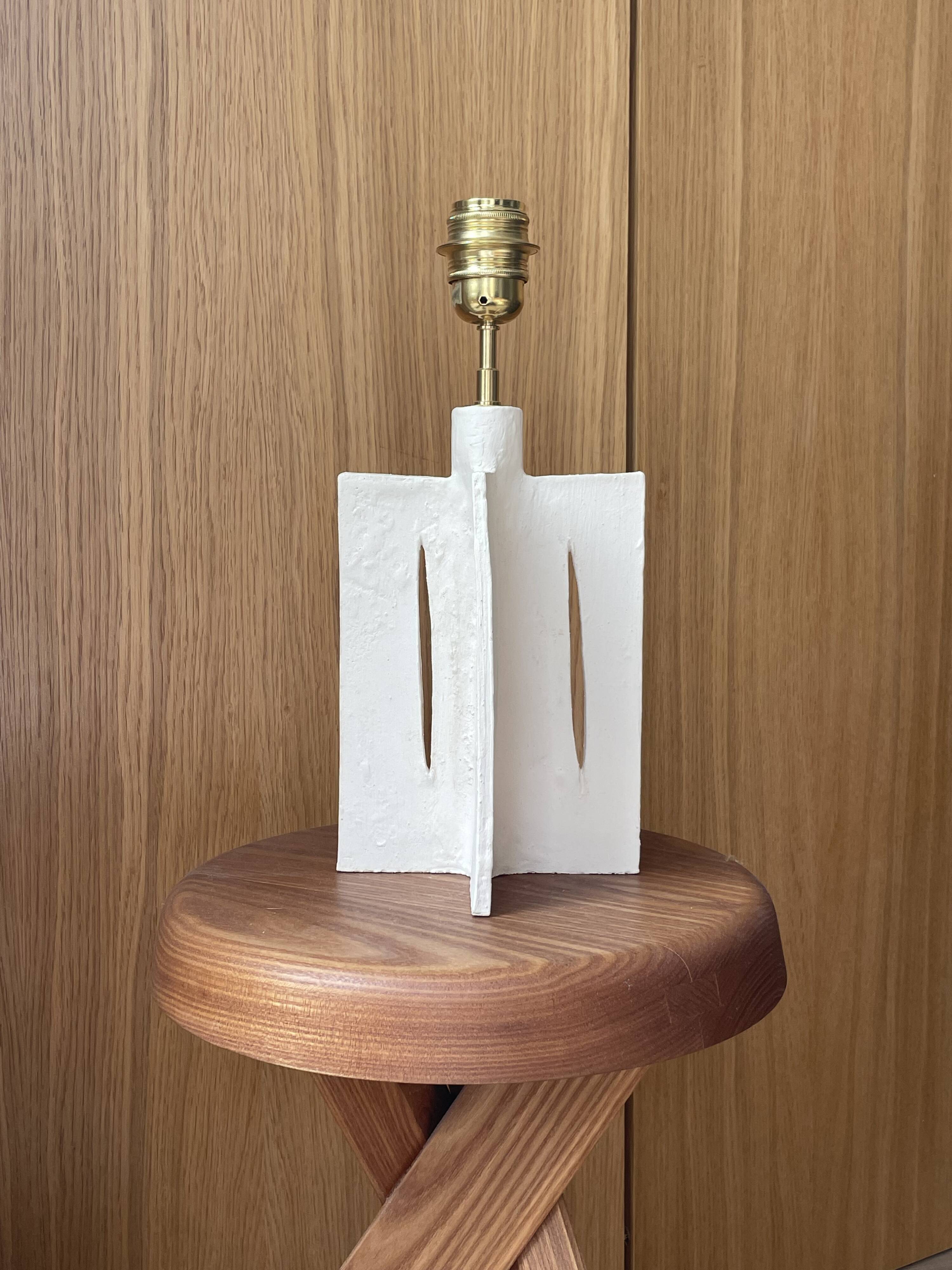 French contemporary ceramic lamp, "L 04" by Renzo Maar