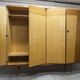 1960 Scandinavian wardrobe, atypical blond wood varnished, 4 doors 3