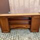 Large bar counter furniture 233 cm buffet in solid cherry wood 1970