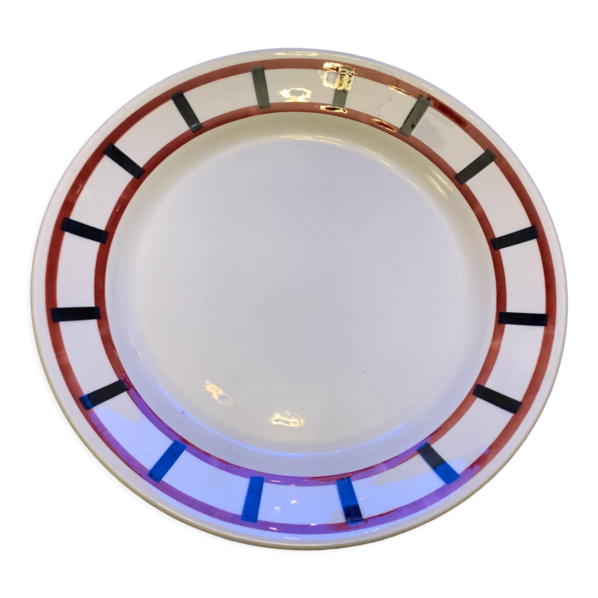 Old French earthenware dish Fénal Badonviller, Béarn model