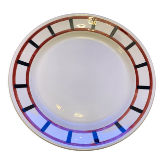 Old French earthenware dish Fénal Badonviller, Béarn model