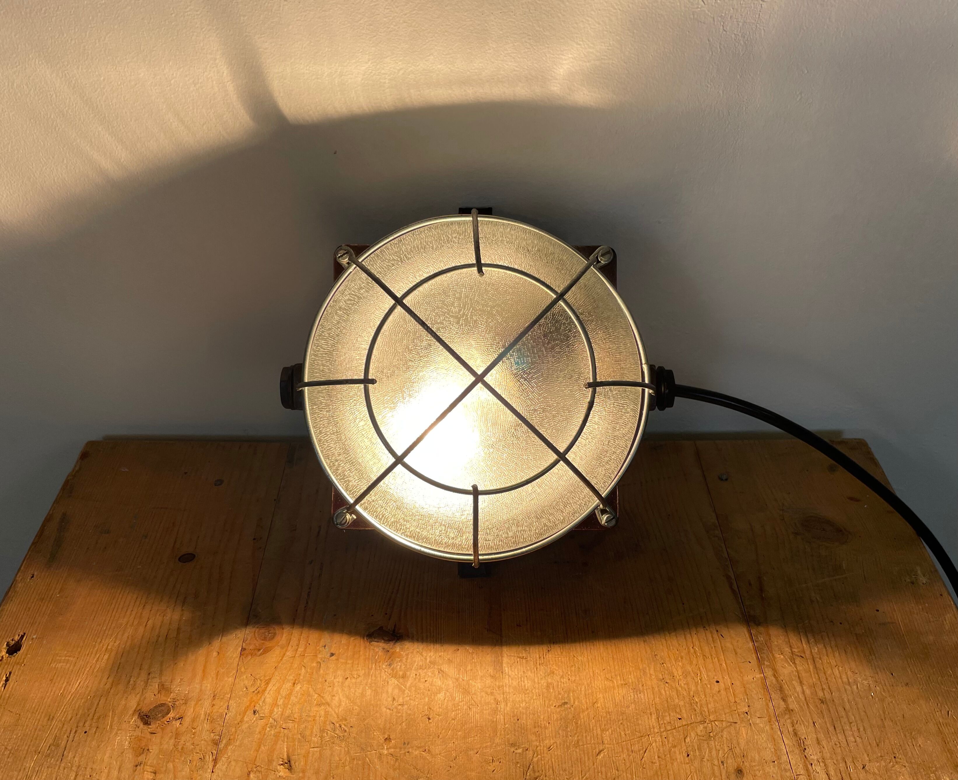 Brown Industrial Bakelite Wall or Ceiling Light, 1970s