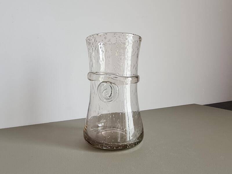 Bubble glass vase from Biot, France | Hand-blown vintage