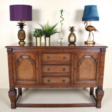 Antique oak carved art & crafts buffet