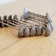 10 Silver-Plated Metal Art Deco Knife Rests in the Shape of an 'A'