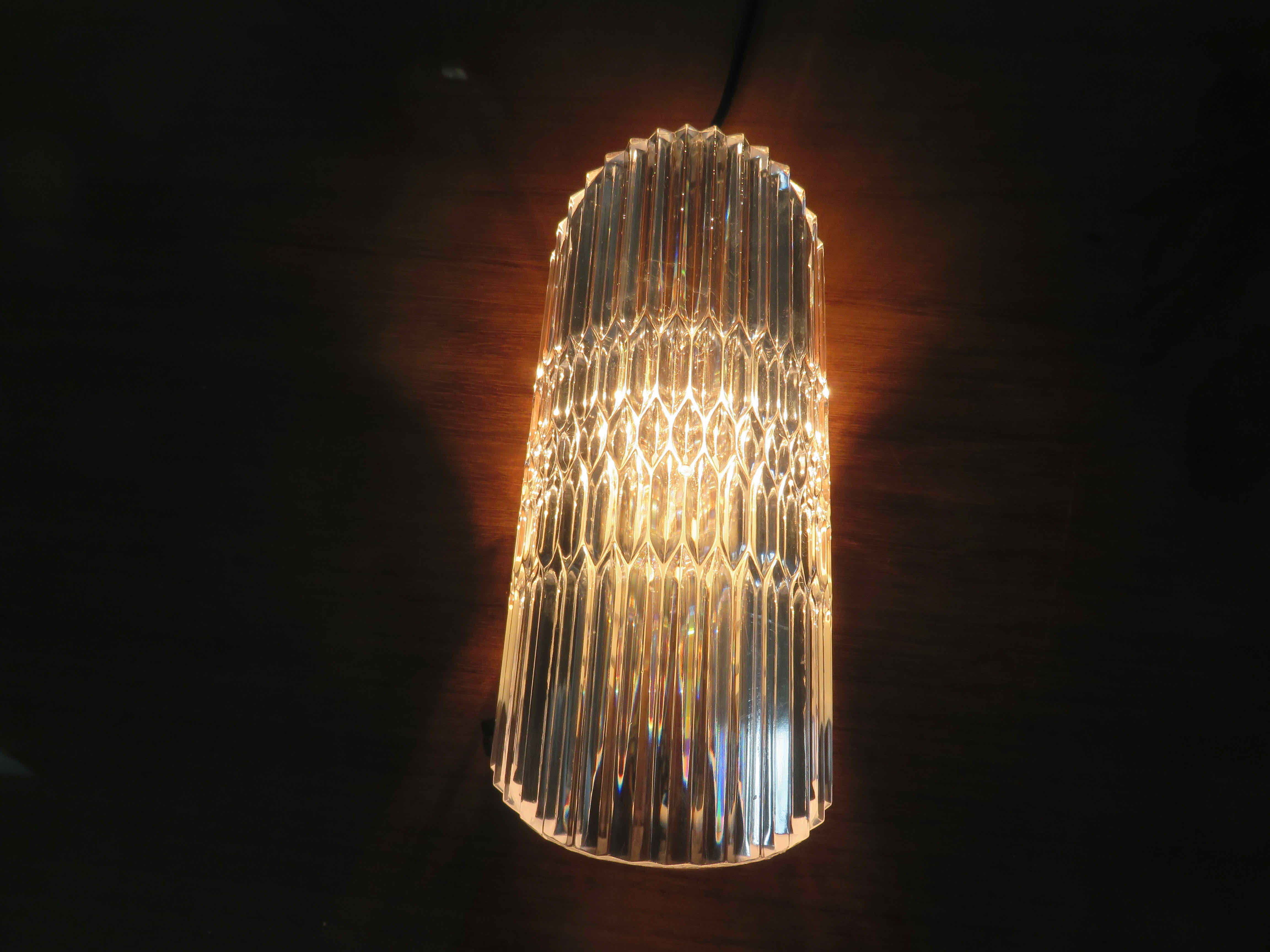 Pair of transparent plexiglass sconces 1970