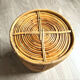 Porte parapluies vintage rotin laiton