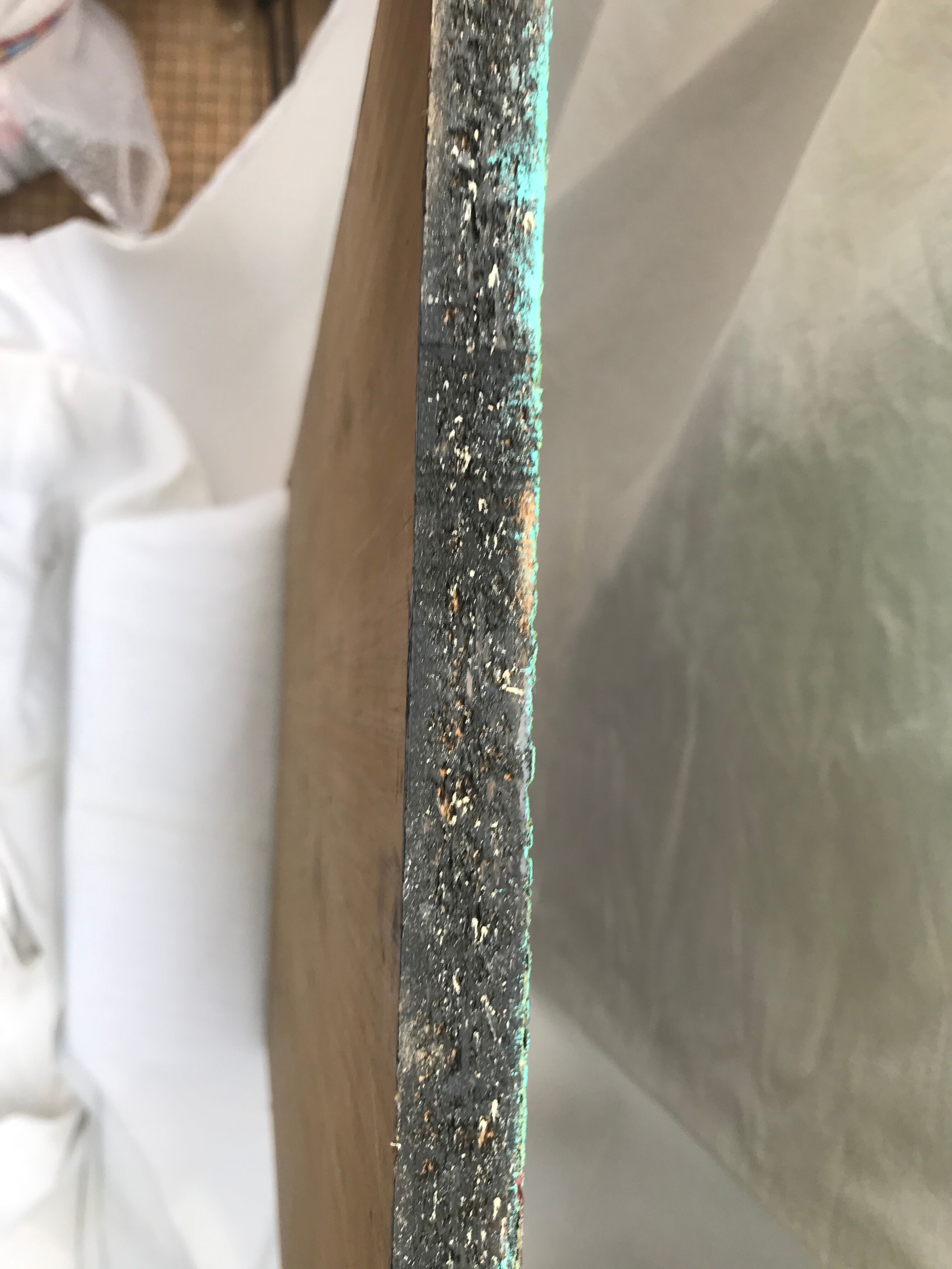 Tableau huile sur bois scène d'intérieur japonais