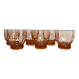 6 vintage Rosaline glasses