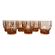 6 vintage Rosaline glasses
