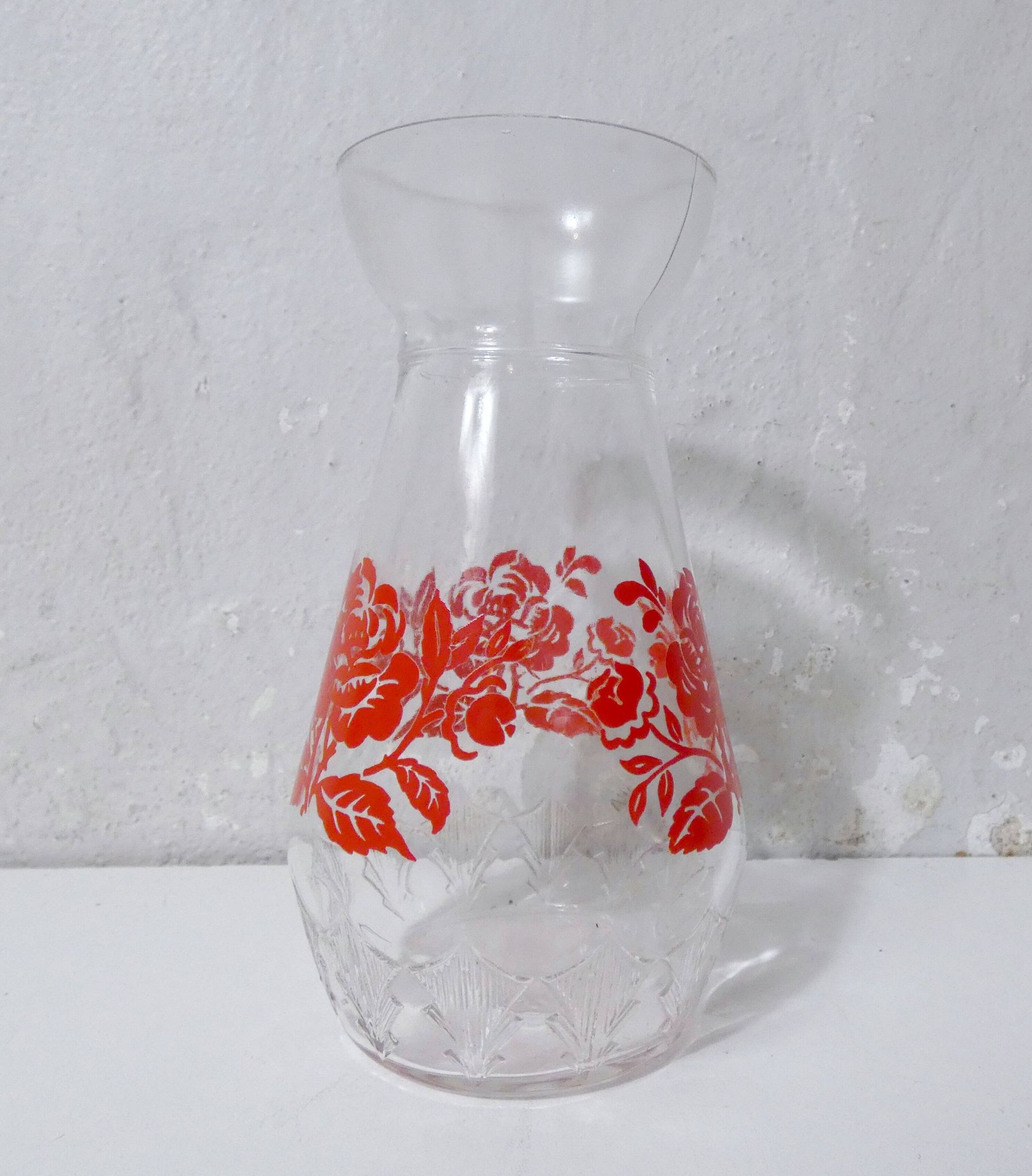 Vintage glass hyacinth bulb vase