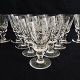 Set of 12 glasses of white wine in Crystal of Saint Louis model Guernsey