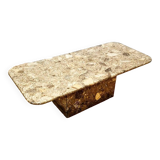 Gray/khaki marble coffee table