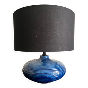 Lampe en céramique bleue