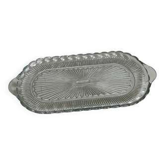 Antique molded glass dish
