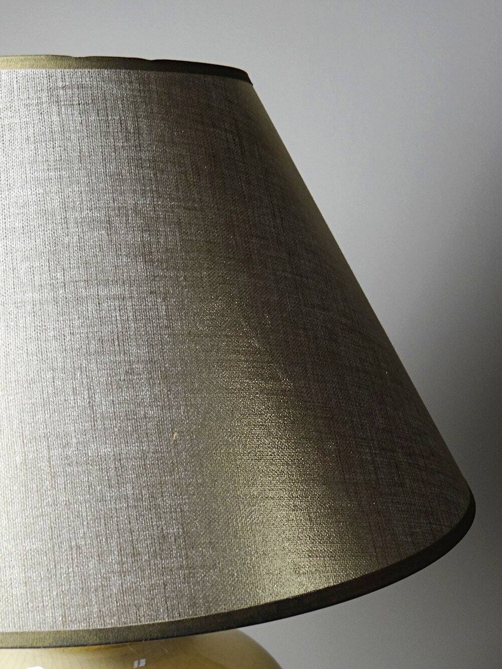 Vintage 1980s-90s Le Dauphin Dynastie crackle-glazed earthenware lamp