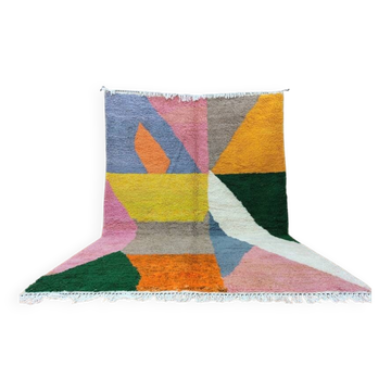 Handmade rug 250cm x 150cm multicoloured