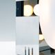 Chrome wall / ceiling lamp - italy - space age