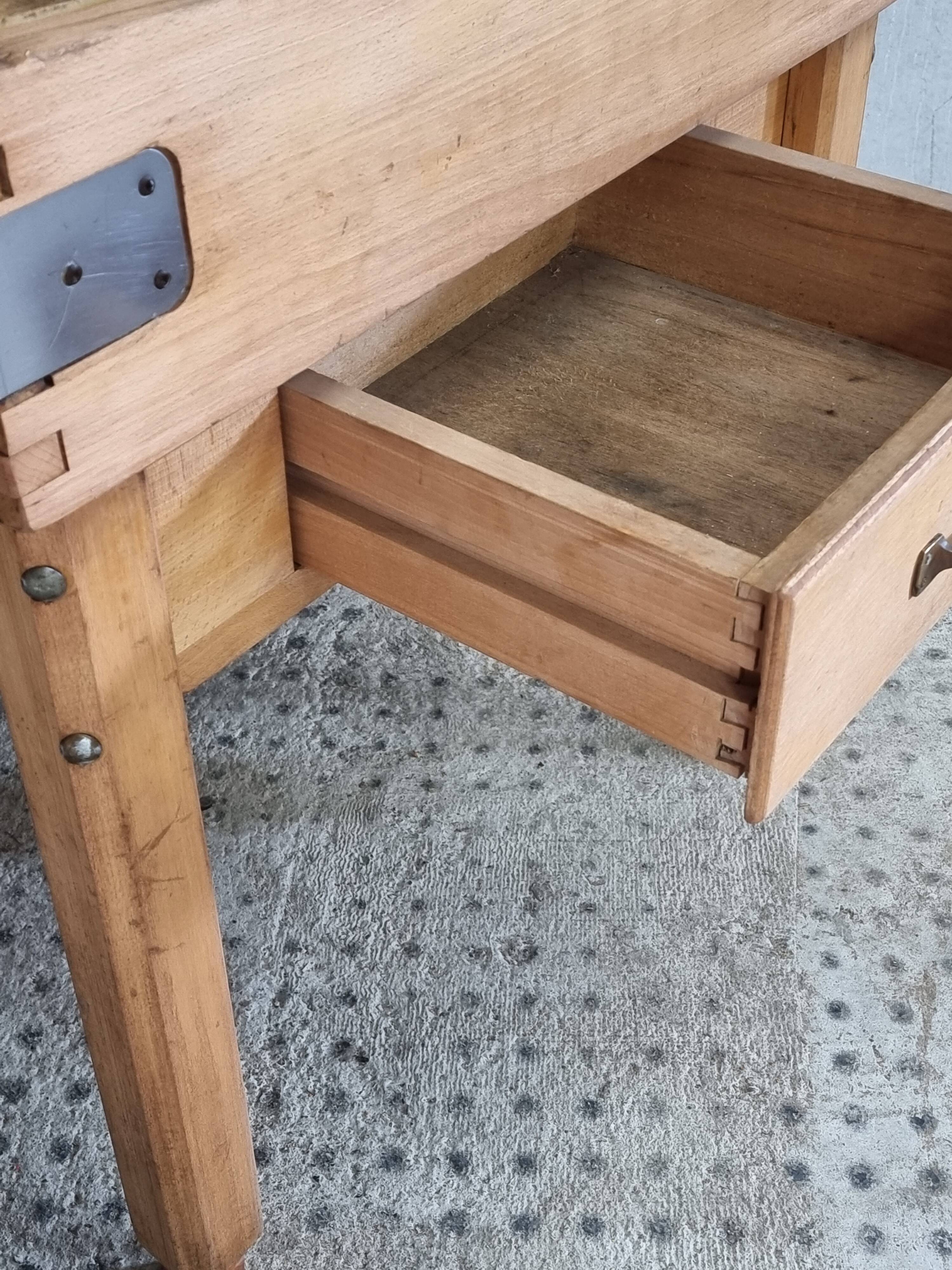 Vintage chopping block butcher table kitchen island