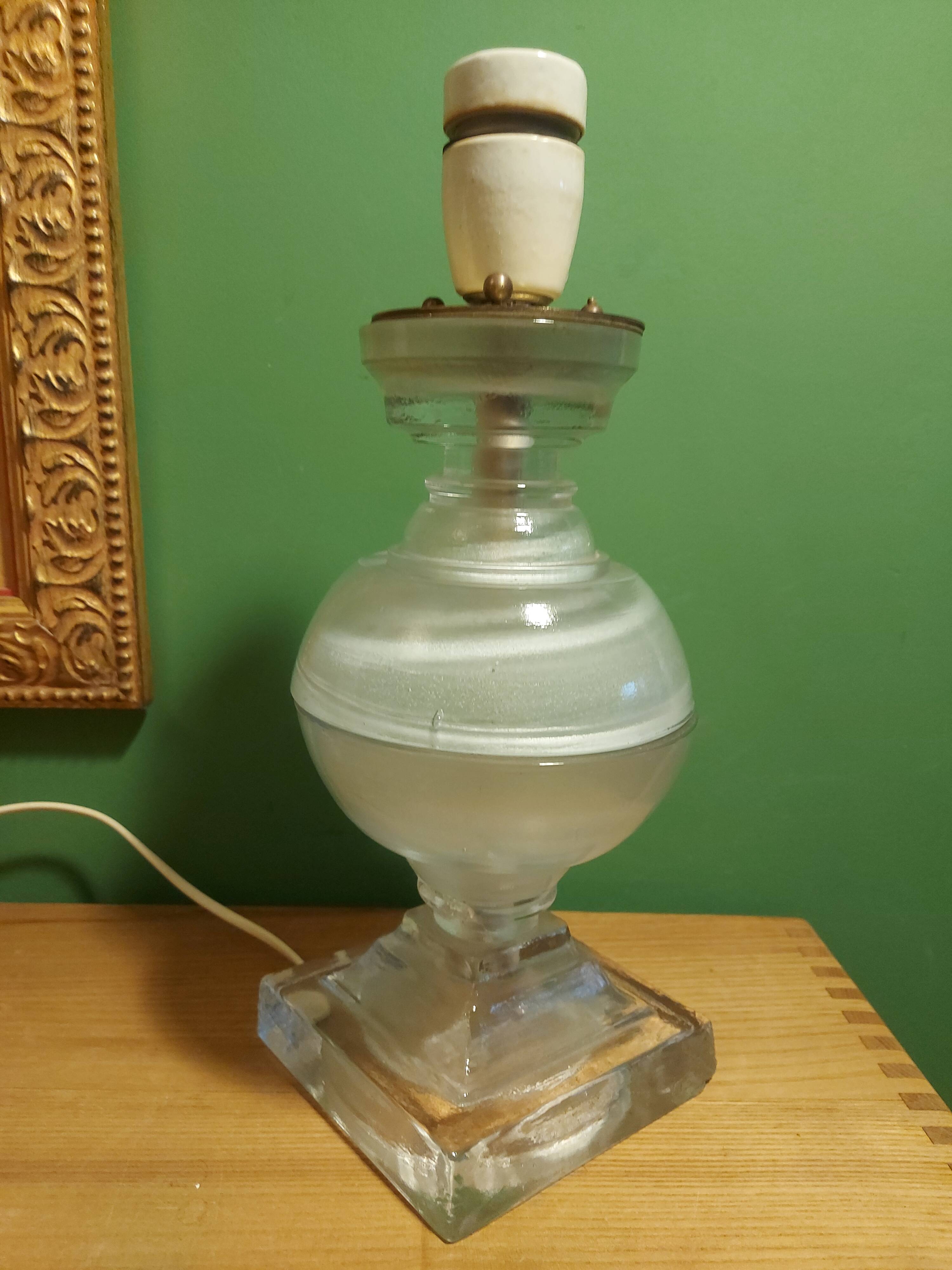 Lamp bases in blown glass, molded, Medici, baluster