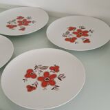 Set of 4 flat plates - Arzberg earthenware factory 1960/70