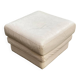 Beige leather pouf, Ikea style