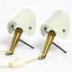 Pair of Mid Century Modern metal brass table and wall lamps by Ernest Igl