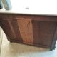 Victorian commode with a white marble top.