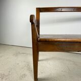 Solid oak bench. Folk art