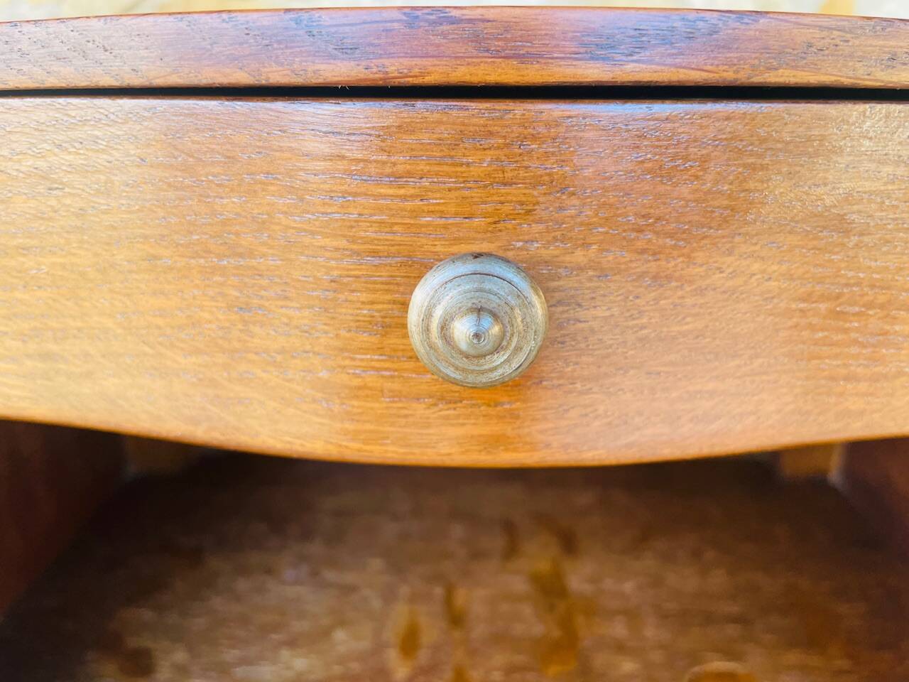 Pair of Louis XV style bedside tables in oak