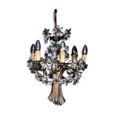 Lustre de panier de fleur des années 1940