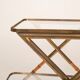 Chariot Cesare Lacca en faux bambou et laiton, 1950