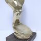 Gilded bronze and sculptural wood paperweight