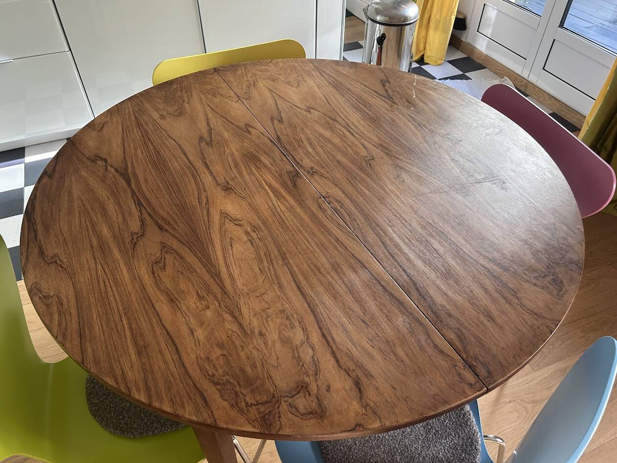 Rosewood table with butterfly extension