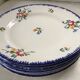 6 old flat plates Digoin Sarreguemines model Didier