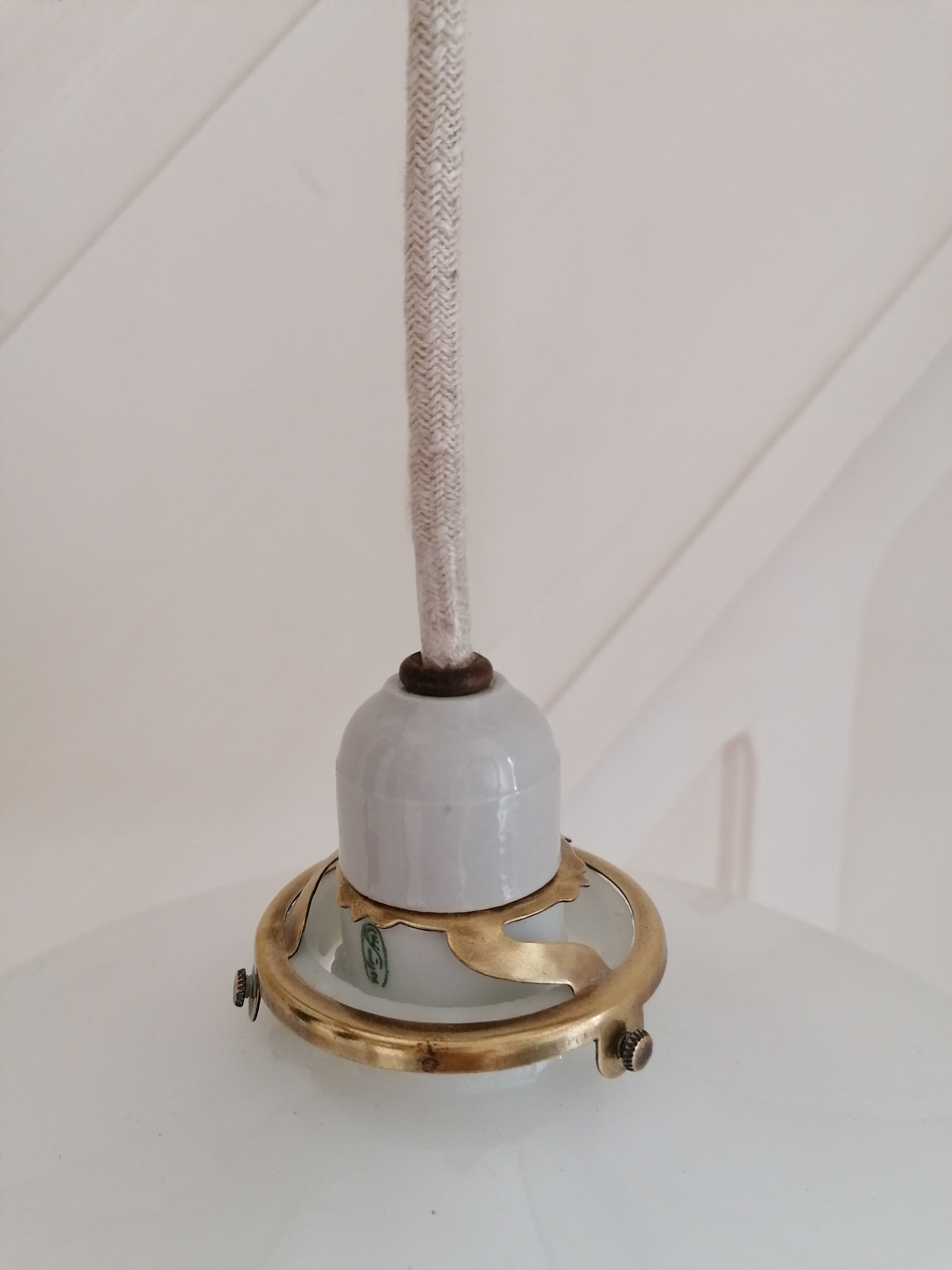 Opaline hanging lamps