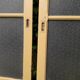 Pair of antique translucent glass sliding doors