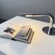 Large table lamp “Gulp,” chrome-plated, by Ingo Maurer for Design M, Germany, 1960s
