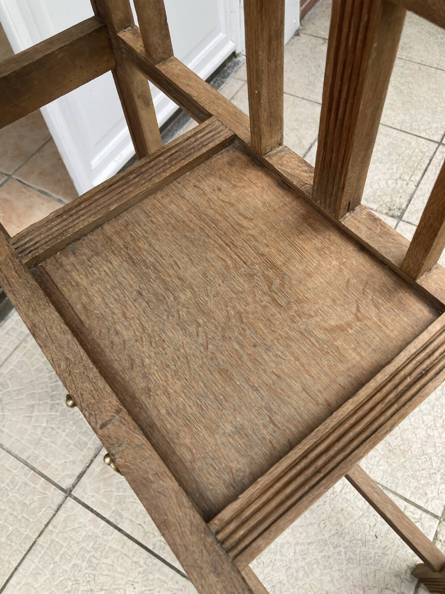 Old wooden entrance coat rack